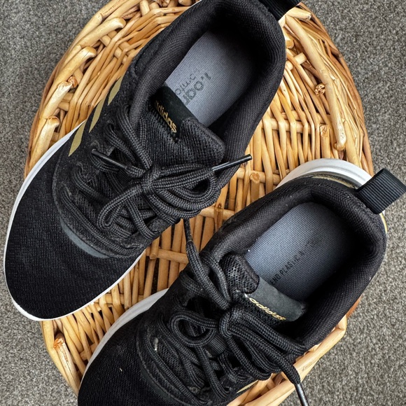 Black and Gold Athletic Sneakers-Adidas - Picture 2 of 6
